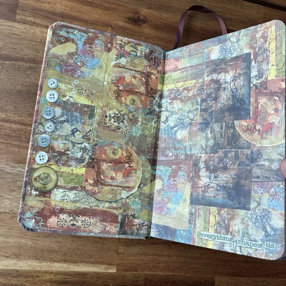 KELLY RAE ROBERTS Fabric Journal “Everything Shapes Us” 2012 Notebook NEVER USED